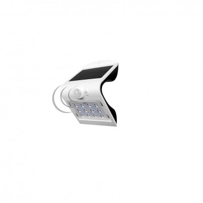 Faro Esterno led con pannello solare crepuscolare/movimento 1,5w 4000K B