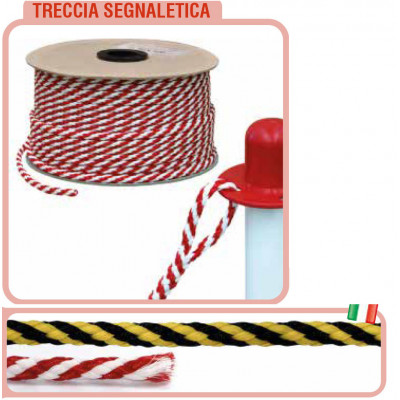 TRECCIA Segnaletica Bianco/Rosso mm. 12 B120