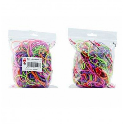 Elastici colori e diametri assortiti in busta con zip gr100
