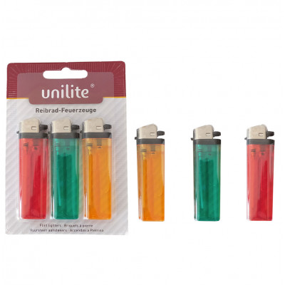 Blister 3 Accendini TRASPARENTI 50 Blister