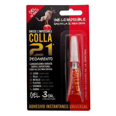 Colla 21 Cianoacrilato 3 gr Gel
