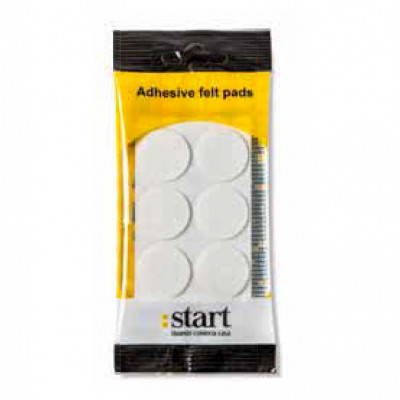 Feltrini adesivi mm. 30x30 Bianco blister 15 pz