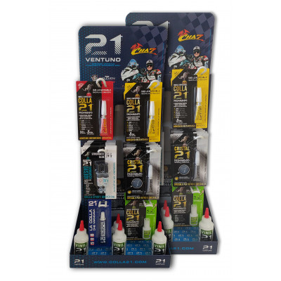 Espositori (x2) COLLA 21 da banco Mis.30X60X30 omaggio