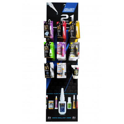 Espositore COLLA 21 da terra  Mis.40x30h145 in omaggio