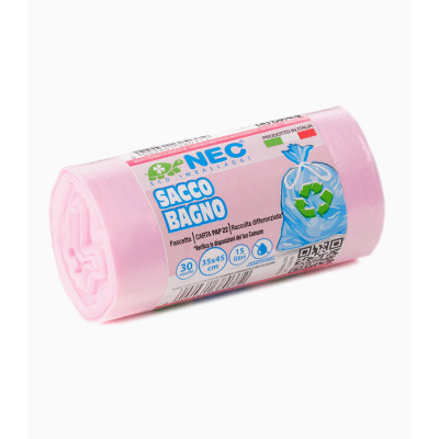 Sacco HD bagno rosa Nec35X45 cm rotoli 30 B60