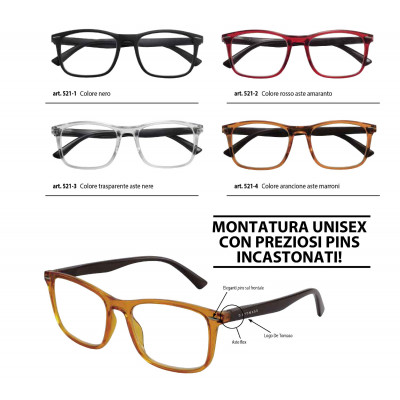 Occhiali DE TOMASO ricarica 4 pz. vari colori diottr.+3,00