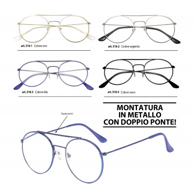 Occhiali DE TOMASO ricarica 4 pz. vari colori diottr.+1,00