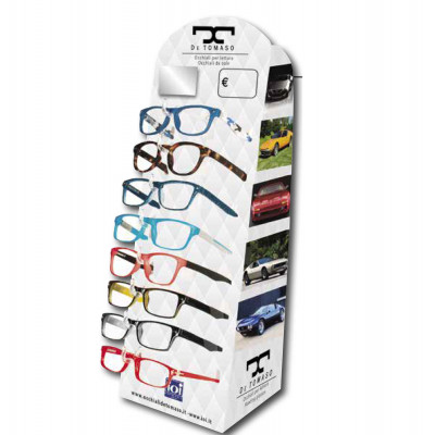 Espositore da banco c/specchio in omaggio per 8 OCCHIALI