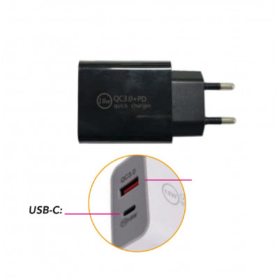 LILLI alimentatore 2 usb nero (x5)
