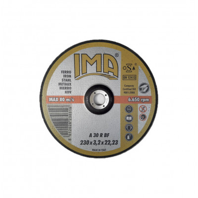 DISCHI DA TAGLIO- FERRO - CENTRO DEPRESSO - 230X3,2X22,23