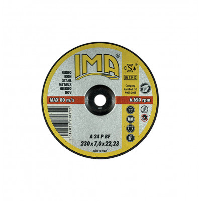 DISCHI DA SBAVO- FERRO - CENTRO DEPRESSO - 115X6,4X22,23